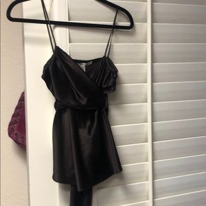 Diane Von Furstenberg chocolate brown dress shirt